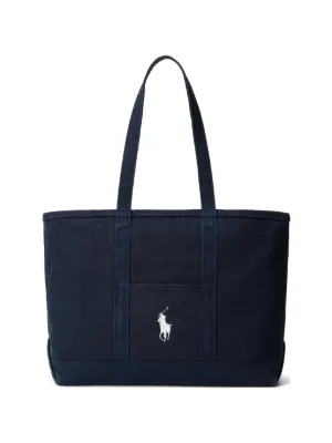 Polo Ralph Lauren embroidered-logo tote bag