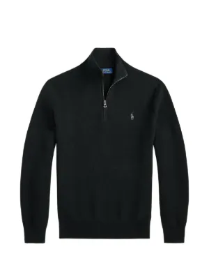 Polo Ralph Lauren mesh-knit quarter-zip sweater