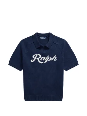 Polo Ralph Lauren logo-intarsia short-sleeve sweater