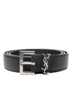 Saint Laurent Cassandre leather belt
