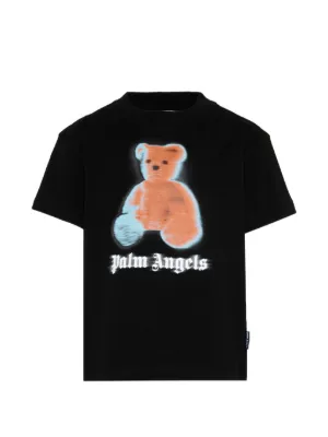 Palm Angels Kids Blurred Bear T-shirt