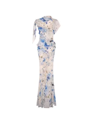 Paris Georgia ruffled printed maxi dress