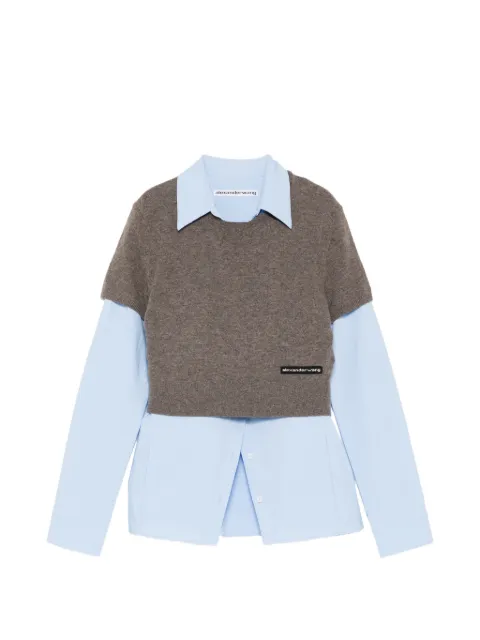 Alexander Wang prestyled knit vest shirt