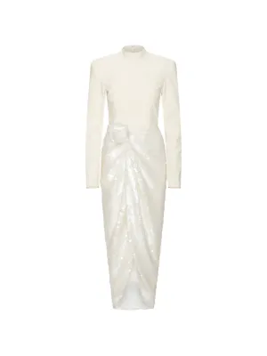 ROTATE BIRGER CHRISTENSEN knotted midi dress