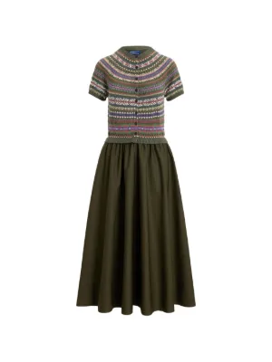 Polo Ralph Lauren hybrid Fair Isle-bodice dress