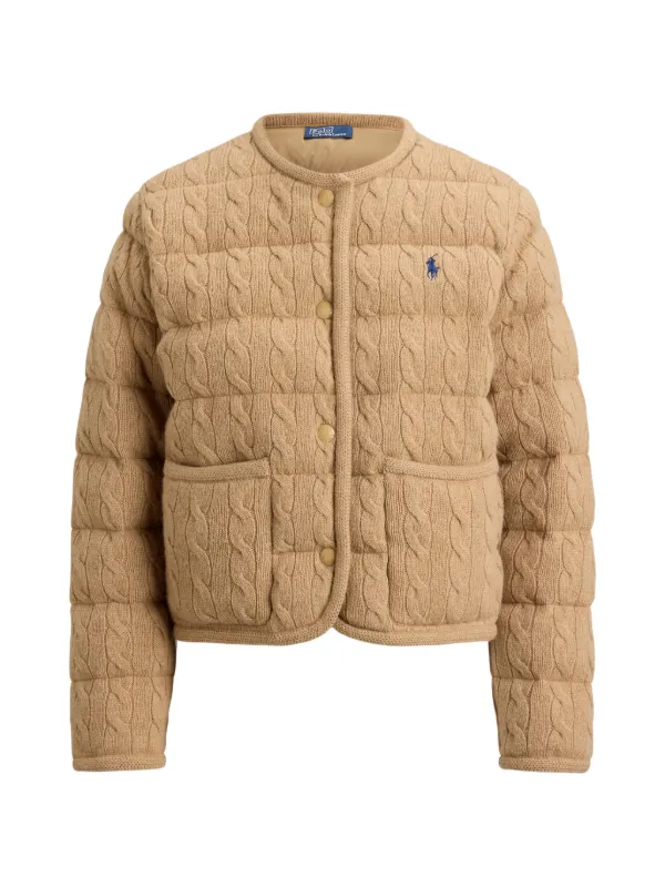 Polo Ralph Lauren cable-knit bomber jacket