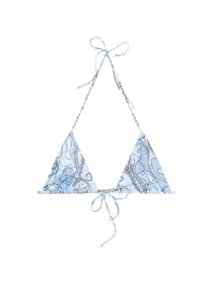 PUCCI Orchidee-print triangle bikini top