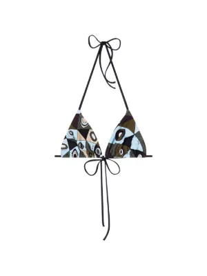 PUCCI Occhi-print triangle bikini top