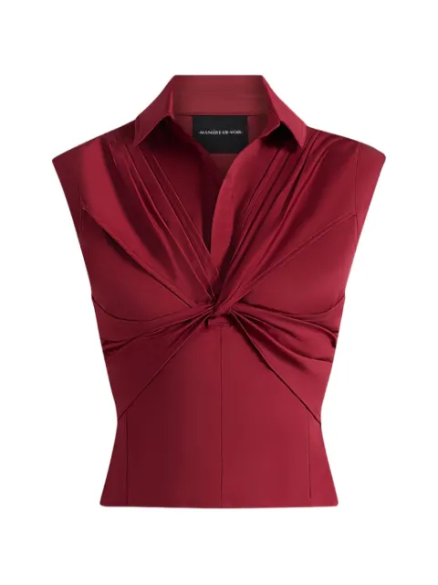 Manière De Voir Yvette twist front sleeveless shirt