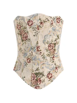 Manière De Voir Scarlett tapestry lace up corset
