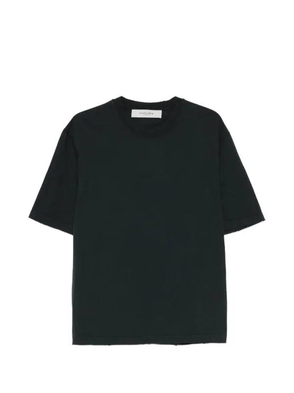 Golden Goose logo-embroidered bleached-finish T-shirt