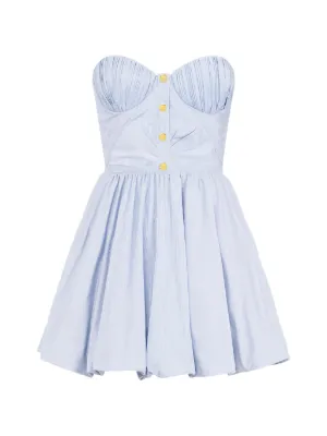 Elisabetta Franchi striped nylon taffeta mini dress