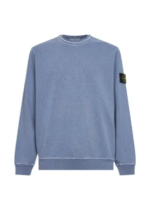 Stone Island 6100034 malfil&eacute; fleece old-effect regular-fit crewneck sweatshirt