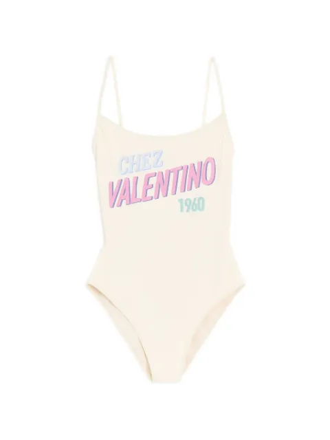 Valentino Garavani one-piece swimsuit with Chez 1960 print