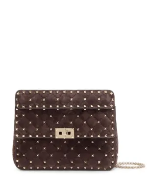Valentino Garavani Rockstud Spike medium suede bag