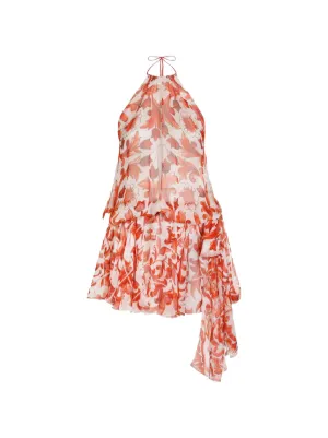 Dolce & Gabbana Majolica-print chiffon short dress