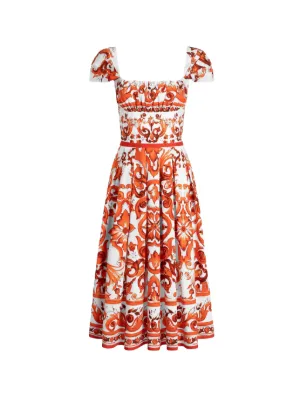Dolce & Gabbana Majolica-print poplin dress
