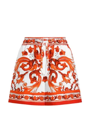 Dolce & Gabbana Majolica-print bermuda poplin shorts