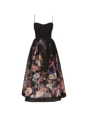 ZIMMERMANN Luna floral-print bead-embellished midi dress