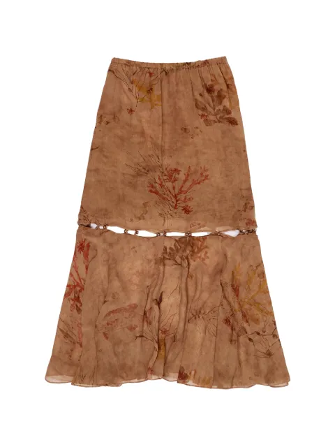 BIMBA Y LOLA  underwater flared buttoned skirt