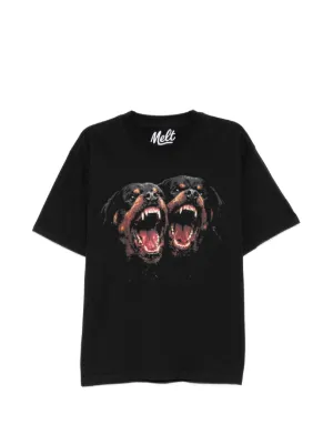 Melt dog-print T-shirt
