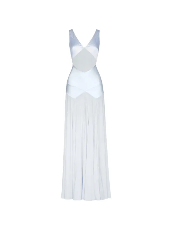 Self-Portrait satin maxi dress
