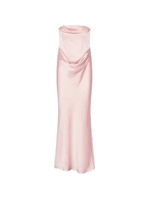 ROTATE BIRGER CHRISTENSEN corsage long dress pink