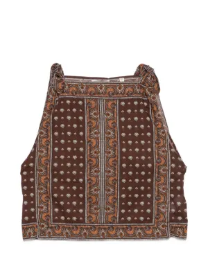 DÔEN Amalia foulard-print top