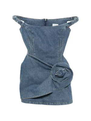 Magda Butrym floral-detail off-the-shoulder mini dress