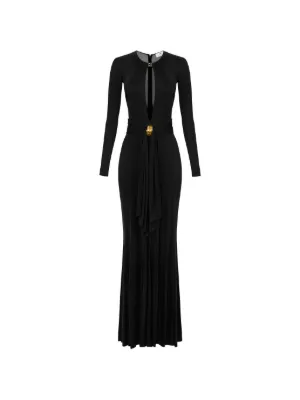 Elisabetta Franchi Red Carpet dress in cupro jersey fabric