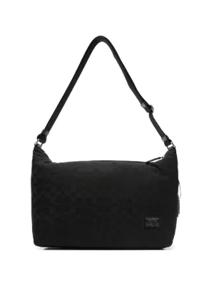 Coach pattern key-charm shoulder bag