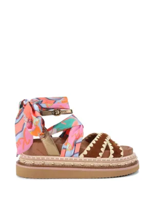 Kurt Geiger London Orson cross scarf sandals
