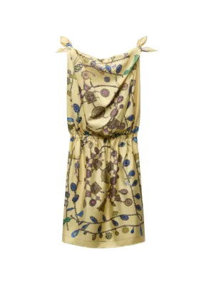 Versace printed silk twill midi dress