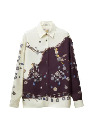 Versace print-detail buttoned shirt