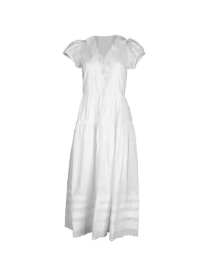 DÔEN Eliette ruffle-trim midi dress