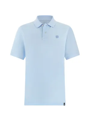 Boggi Milano oxford cotton piqu&eacute; polo shirt
