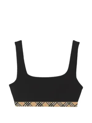 Burberry Check trim bikini top
