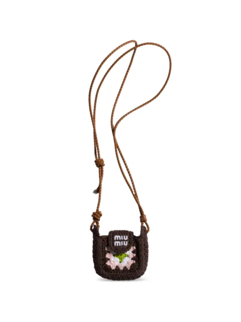 Miu Miu crochet earbud pouch