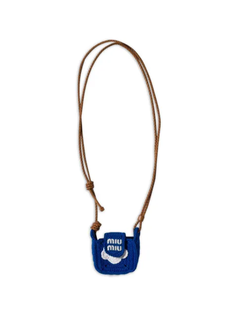 Miu Miu crochet earbud pouch