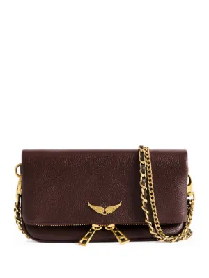 Zadig&Voltaire mini Rock grained leather clutch bag