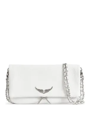 Zadig&Voltaire Rock grained leather clutch bag