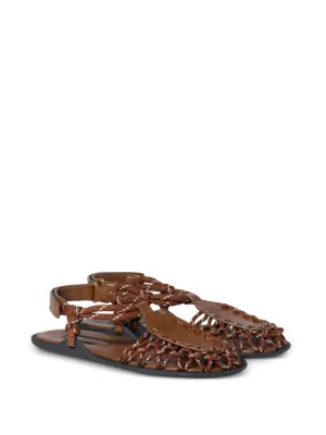 Miu Miu leather and cord sandals