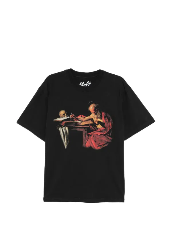 Melt graphic-print round neck T-shirt