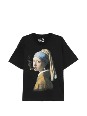 Melt graphic-print round neck T-shirt