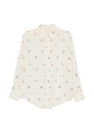 Forte Forte embroidered-floral buttoned shirt
