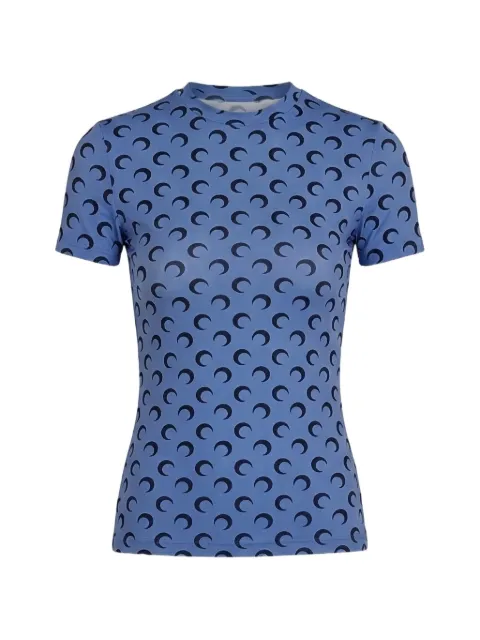 Marine Serre moon-print crew-neck T-shirt