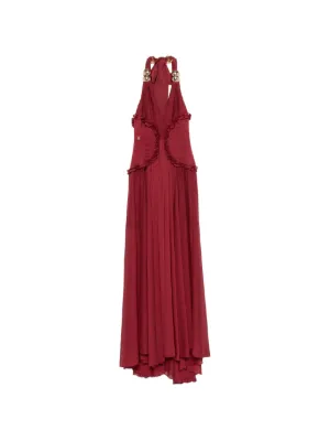 Babylone Paris ruffled halter-neck maxi dress