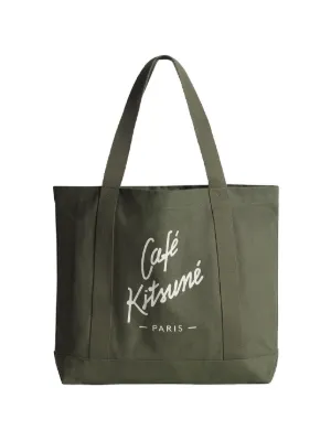 CAF&Eacute; KITSUN&Eacute; logo-print tote bag