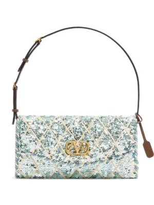Valentino Garavani DeVain small shoulder bag with Rhombelle embroidery