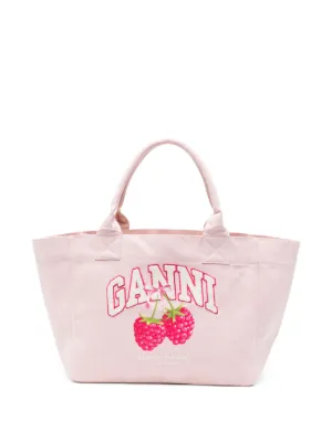 GANNI small Easy logo-print shoulder bag